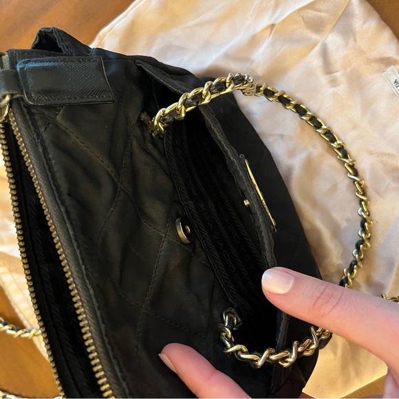Vintage PRADA Tessuto Nylon Quilted Evening Bag - Black - Picture 8 of 17